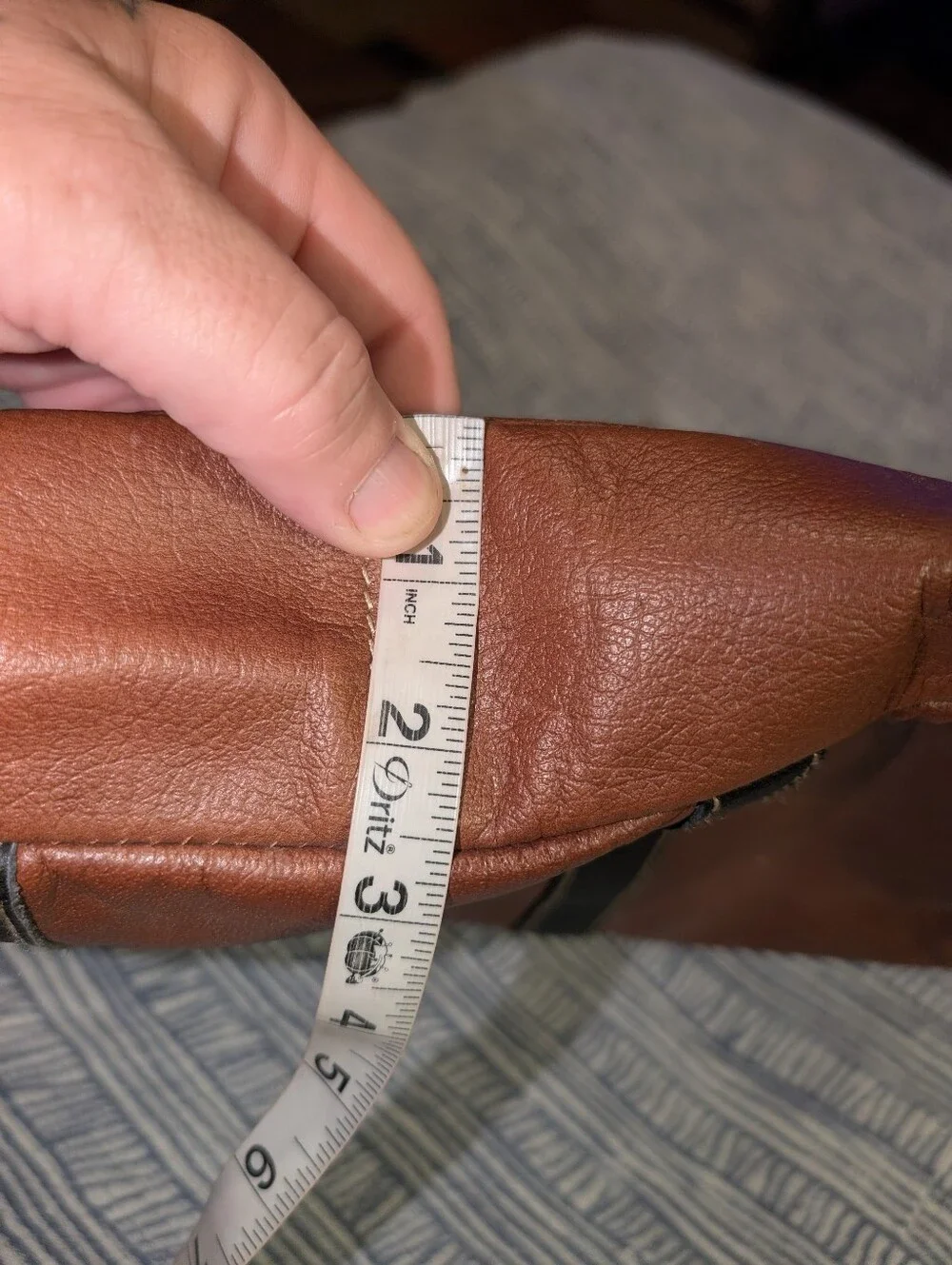 AmeriLeather Leather Messenger Bag Tobacco Brown Satchel Laptop Carrier Vintage